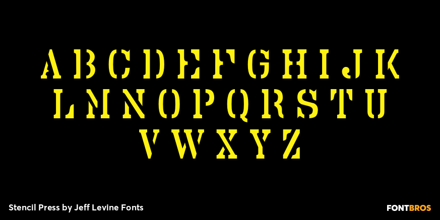 Stencil Press Font Poster #3