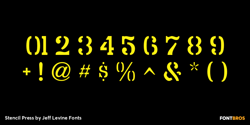 Stencil Press Font Poster #4