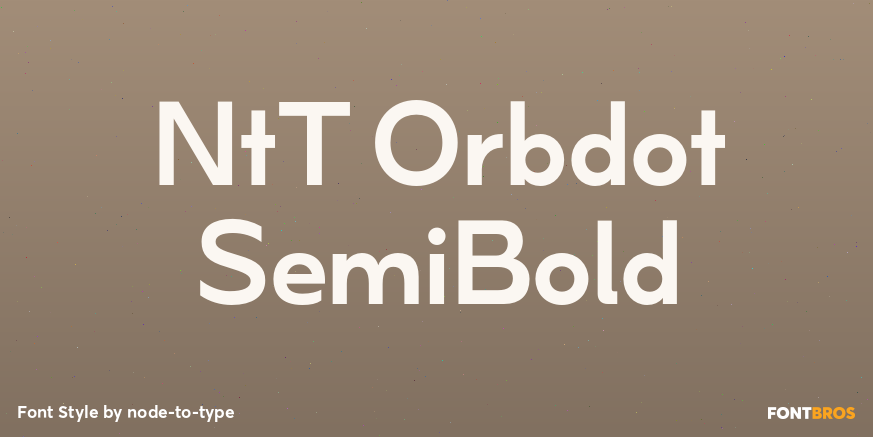 NtT Orbdot SemiBold Font Poster