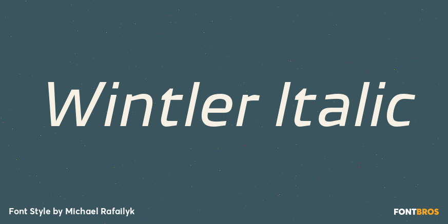 Wintler Italic Poster