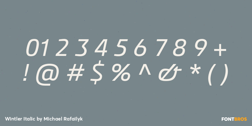 Wintler Italic Font Poster #1
