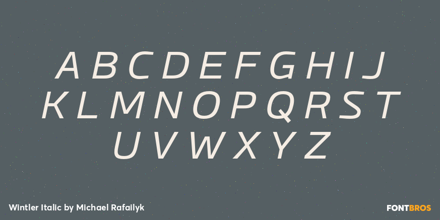 Wintler Italic Font Poster #2