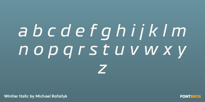 Wintler Italic Font Poster #1