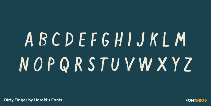 Dirty Finger Font Poster #2