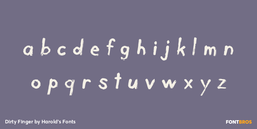 Dirty Finger Font Poster #3