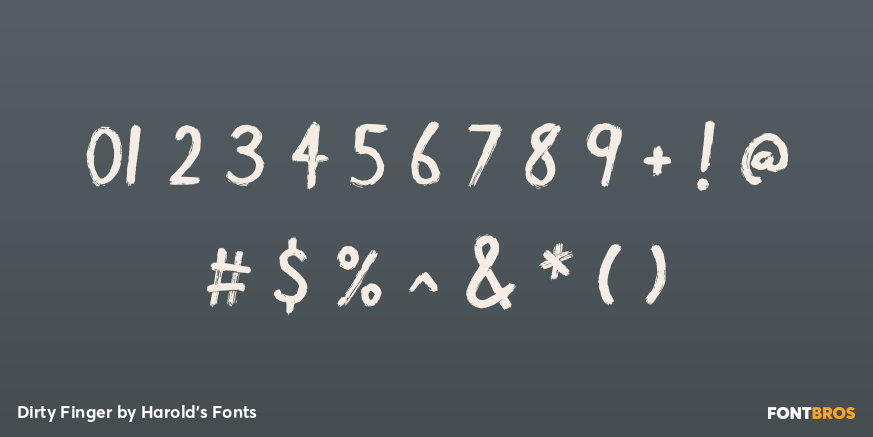 Dirty Finger Font Poster #4
