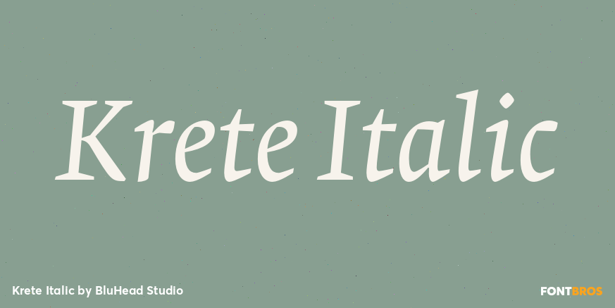 Krete Italic Font Poster #1