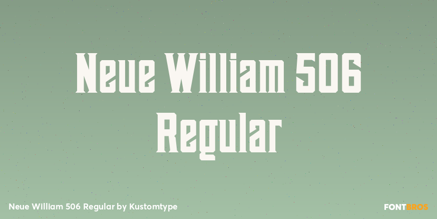 Neue William 506 Regular Poster
