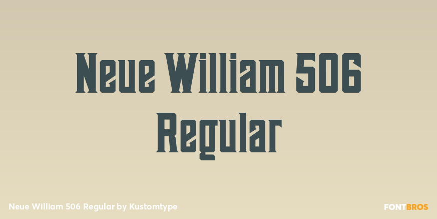 Neue William 506 Regular Poster