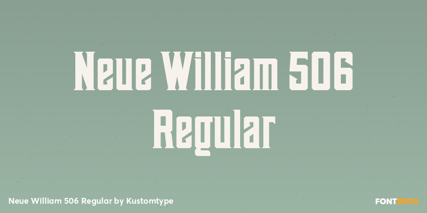 Neue William 506 Regular Poster
