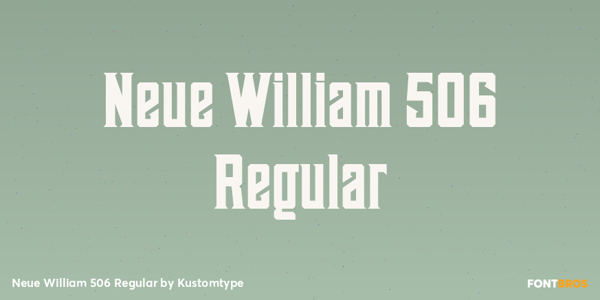 Neue William 506 Regular Poster