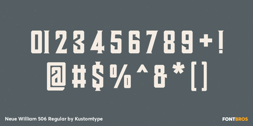 Neue William 506 Regular Font Poster #4