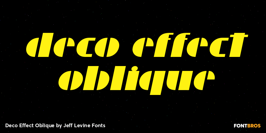 Deco Effect Oblique Font Poster #1