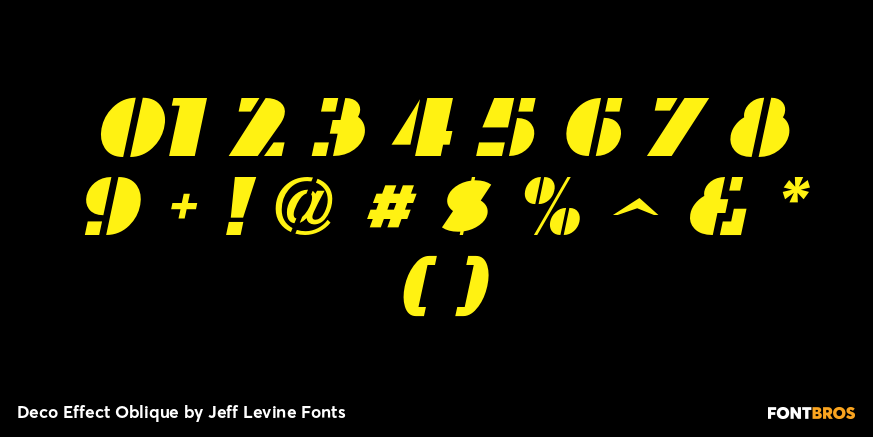 Deco Effect Oblique Font Poster #4