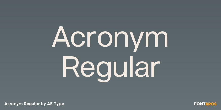 Acronym Regular Font Poster #1