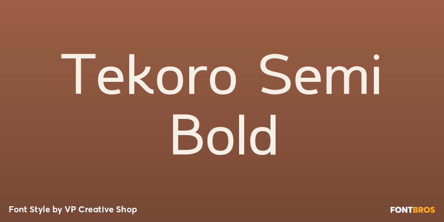 Tekoro Semi Bold Poster