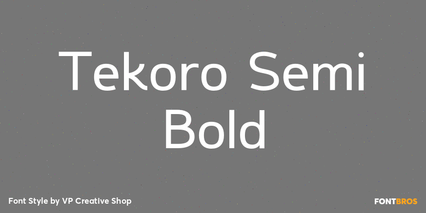 Tekoro Semi Bold Poster