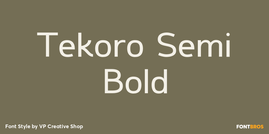 Tekoro Semi Bold Poster