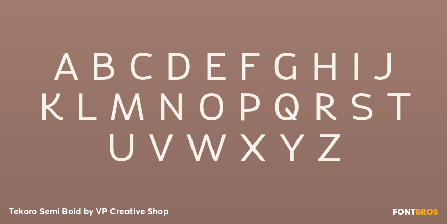 Tekoro Semi Bold Font Poster #2