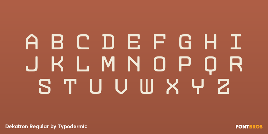 Dekatron Regular Font Poster #2