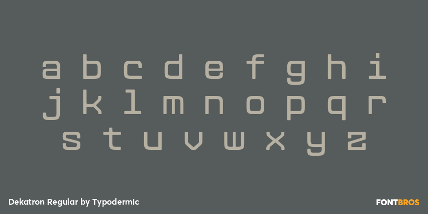 Dekatron Regular Font Poster #3
