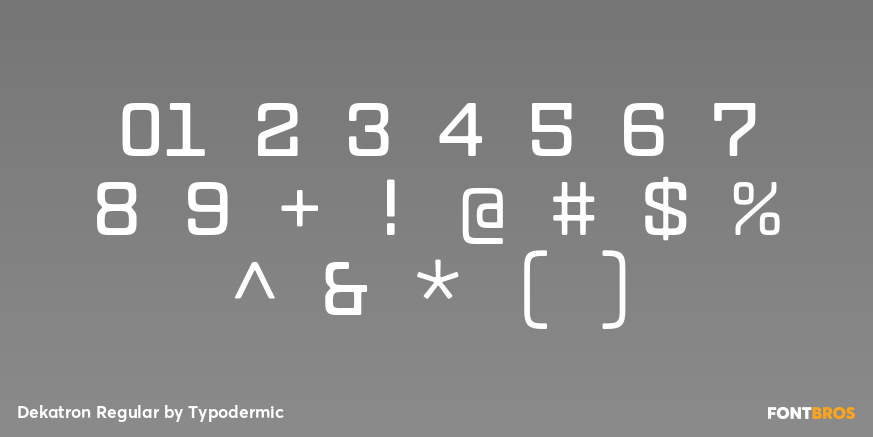 Dekatron Regular Font Poster #4