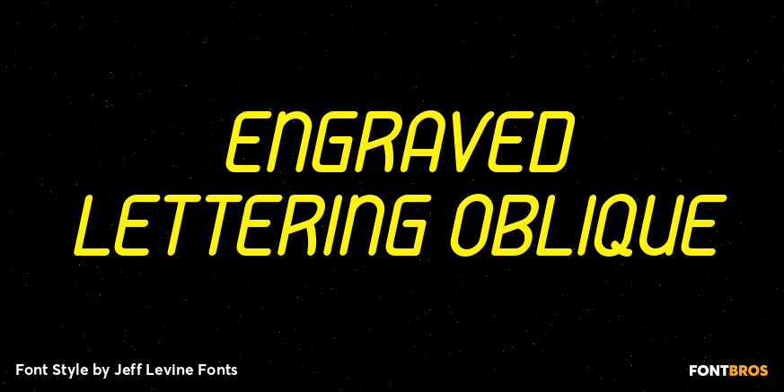 Engraved Lettering Oblique Poster