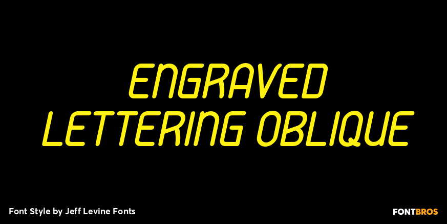 Engraved Lettering Oblique Poster