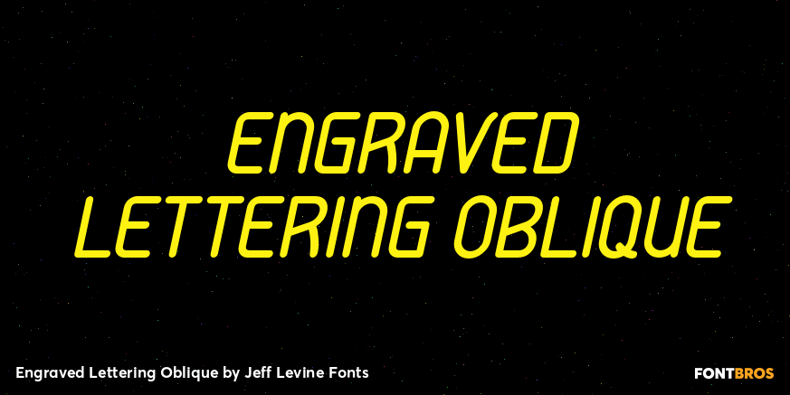 Engraved Lettering Oblique Poster