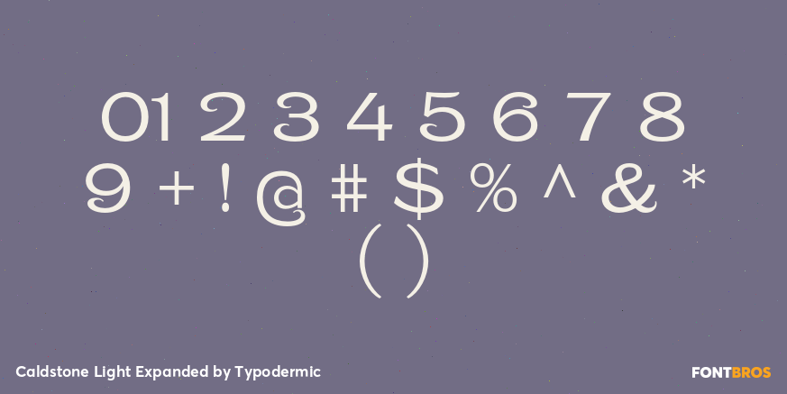 Caldstone Light Expanded Font Poster #1
