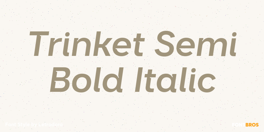 Trinket Semi Bold Italic Font Poster #1