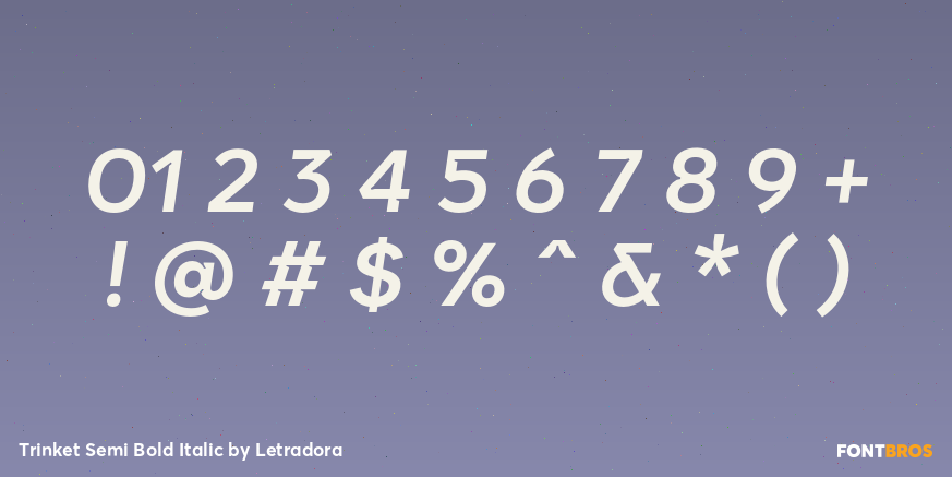 Trinket Semi Bold Italic Font Poster #4