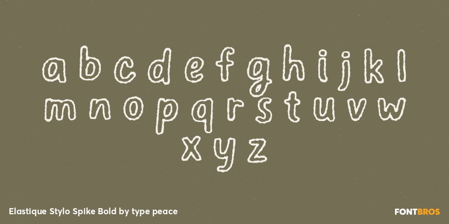 Elastique Stylo Spike Bold Font Poster #3