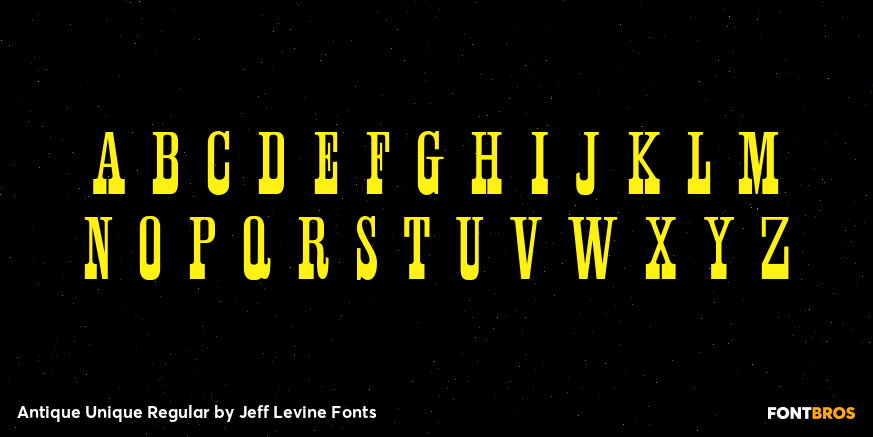 Antique Unique Regular Font Poster #3