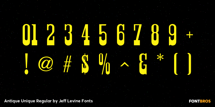 Antique Unique Regular Font Poster #4
