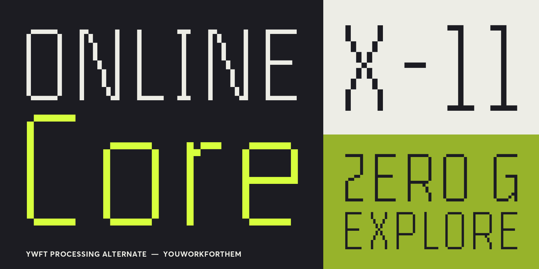 YWFT Processing Alternate Font Poster #3