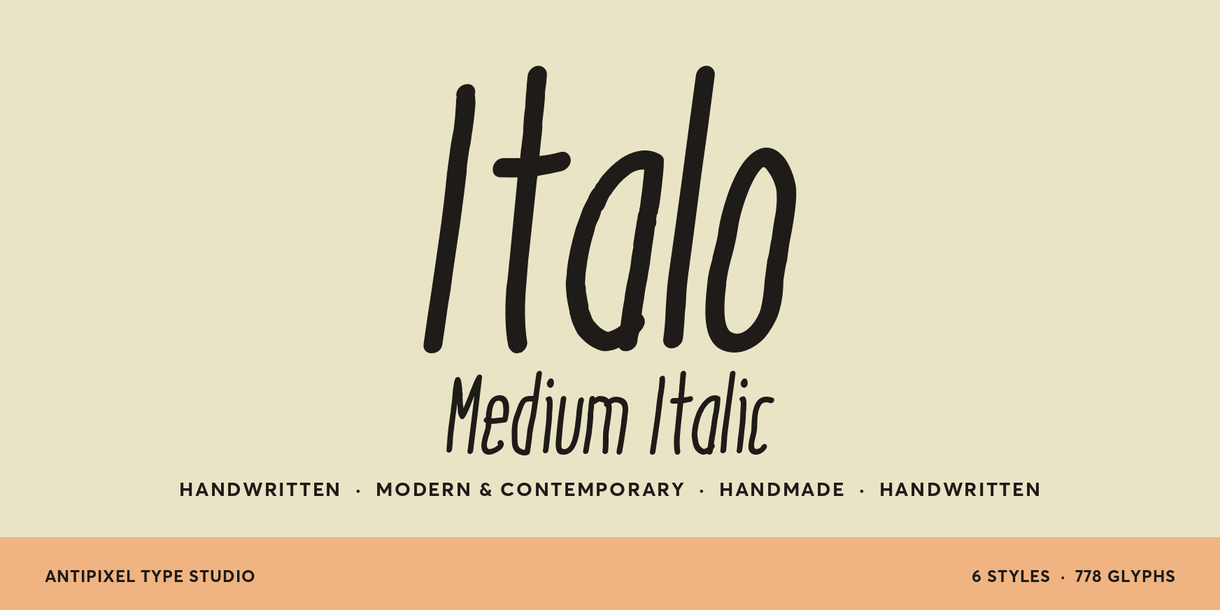 Italo Medium Italic Thumbnail #1