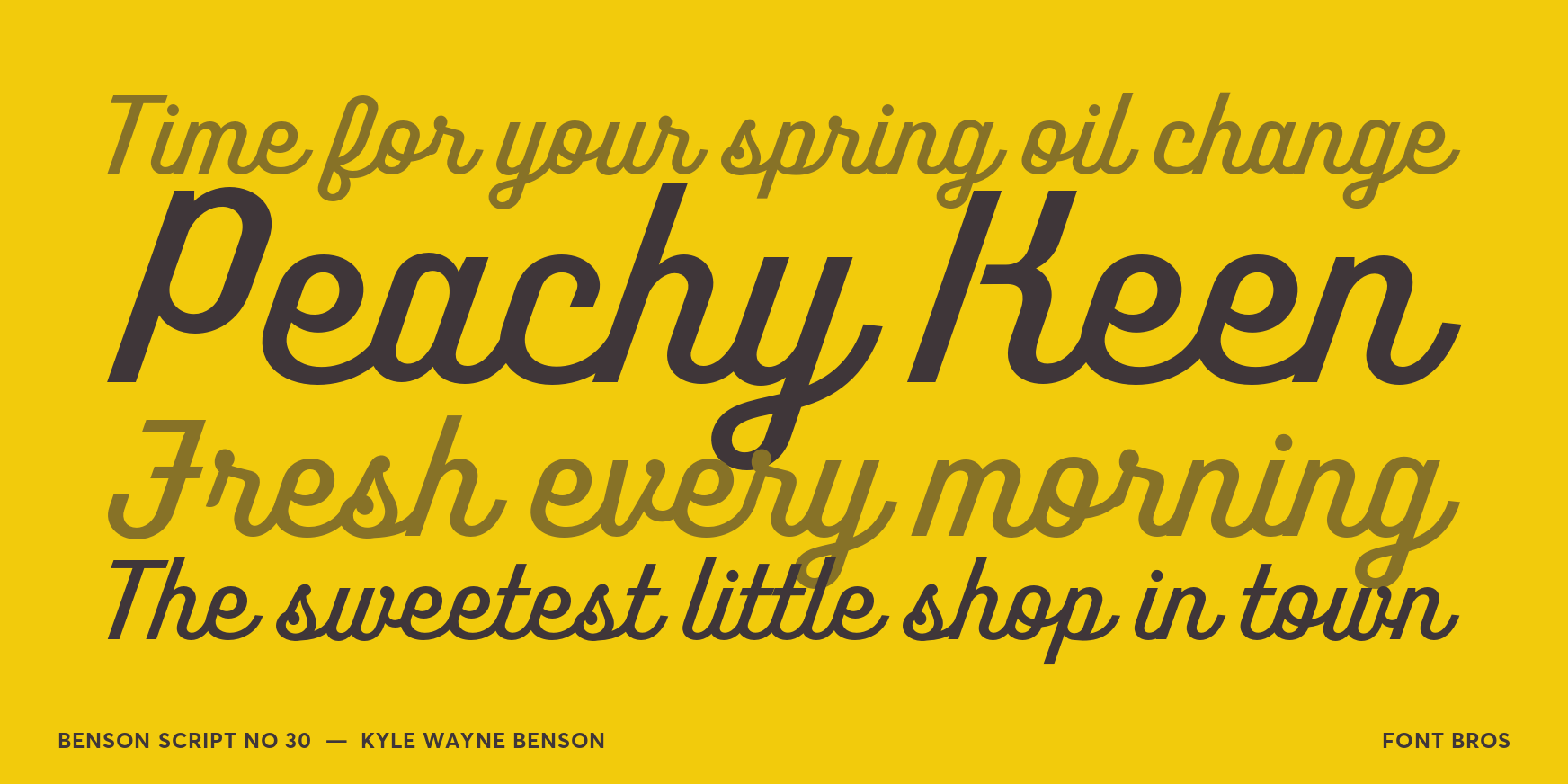 Benson Script No 30 Font Poster #2