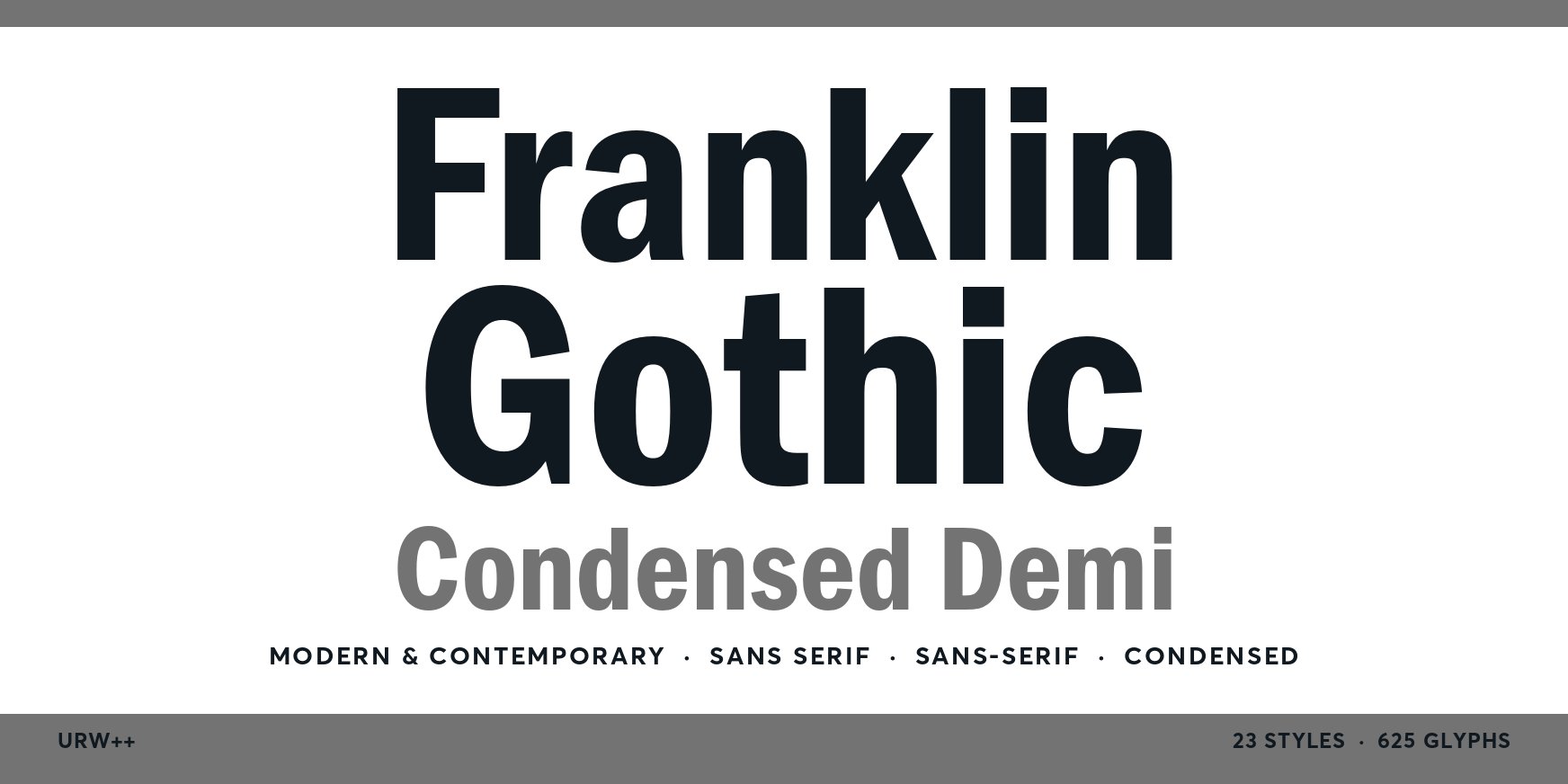 Franklin Gothic Condensed Demi Thumbnail #1