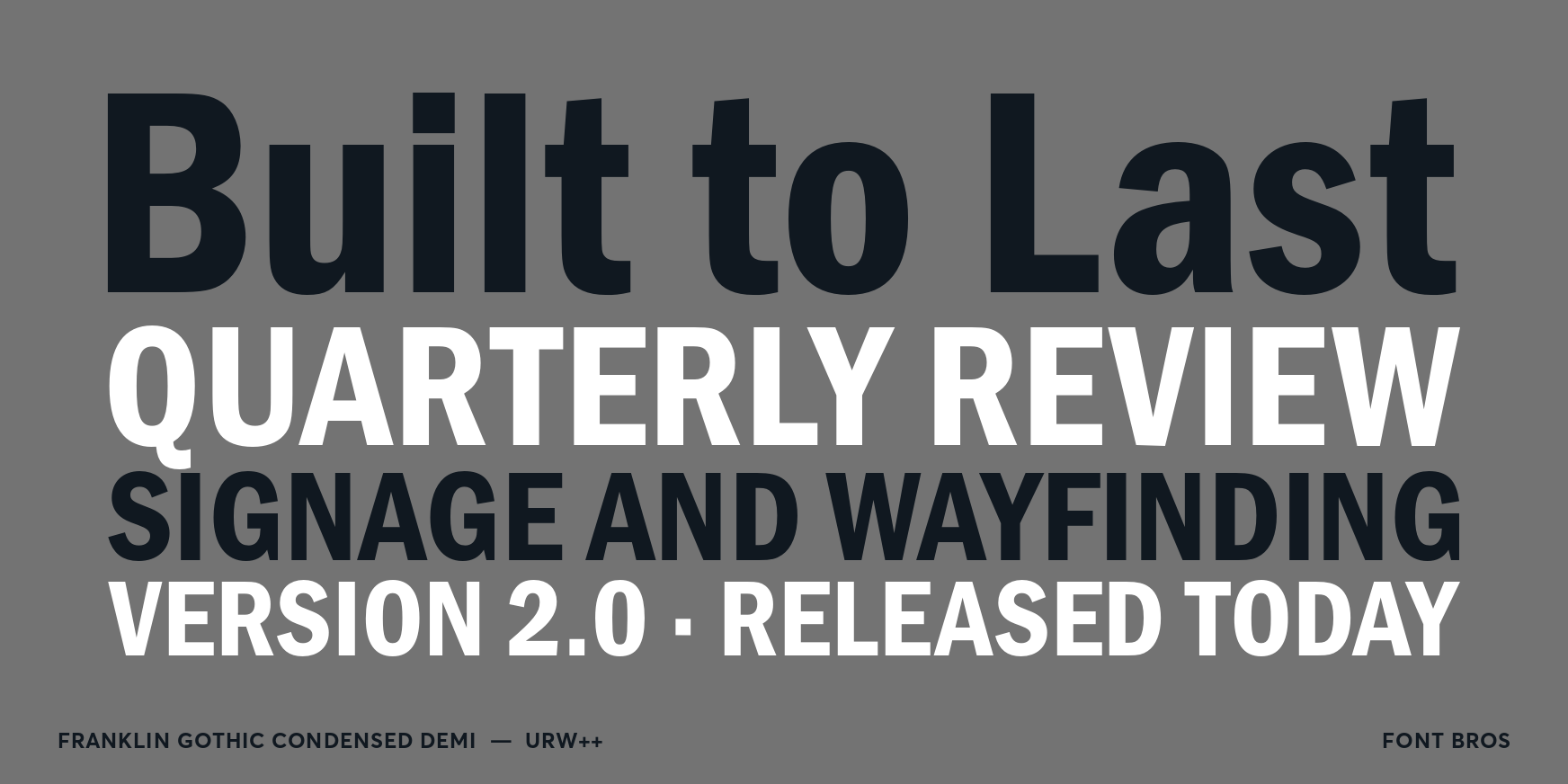Franklin Gothic Condensed Demi Font Poster #2