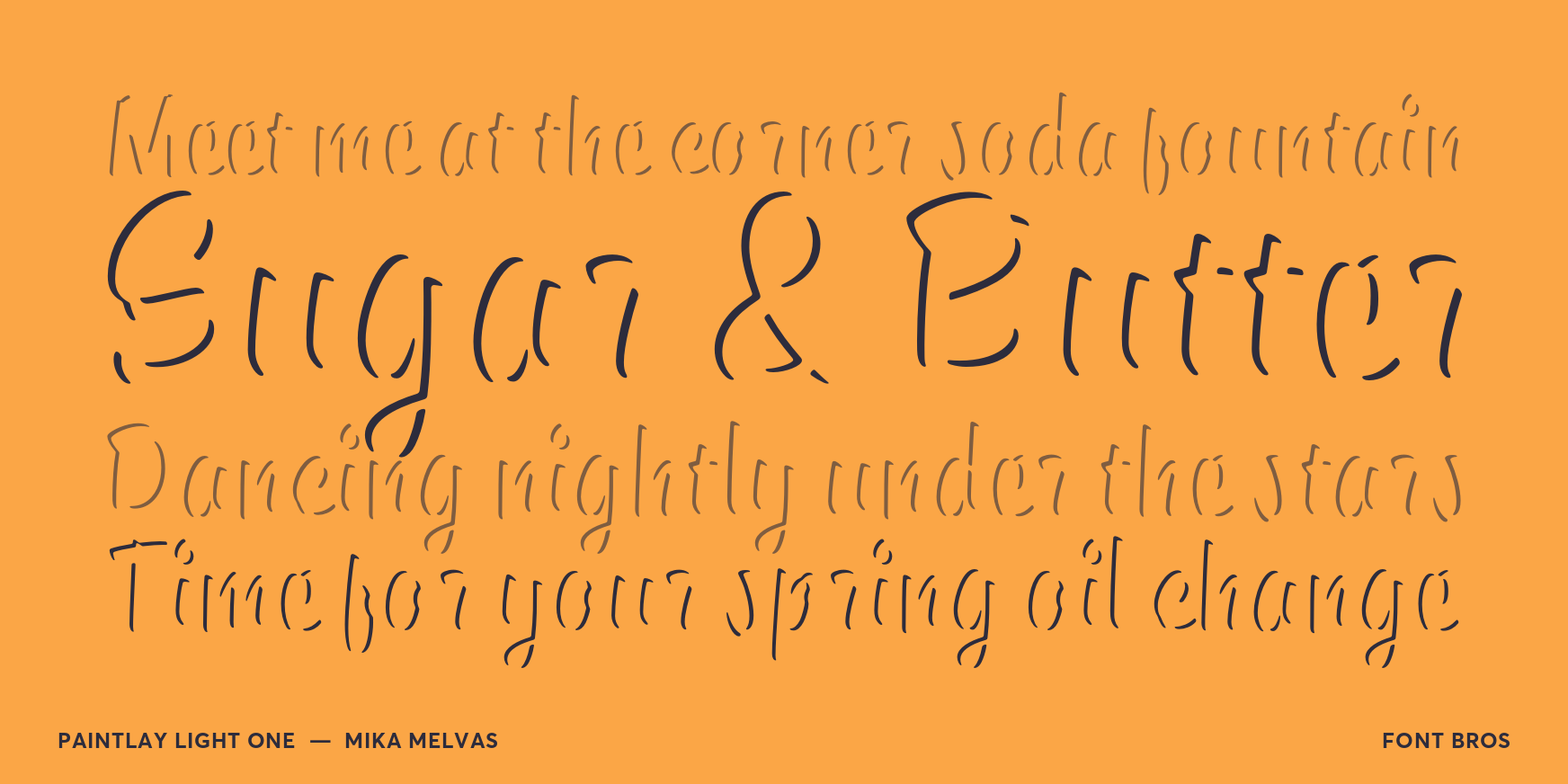 Paintlay Light One Font Poster #2