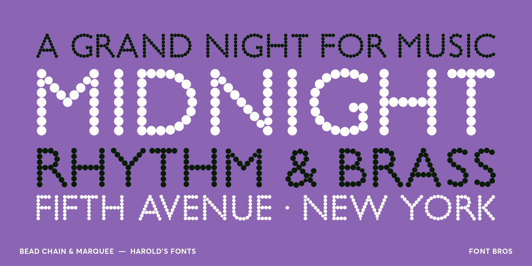 Bead Chain Font Poster #2