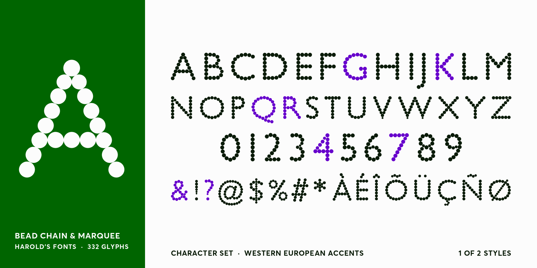 Bead Chain Font Poster #4