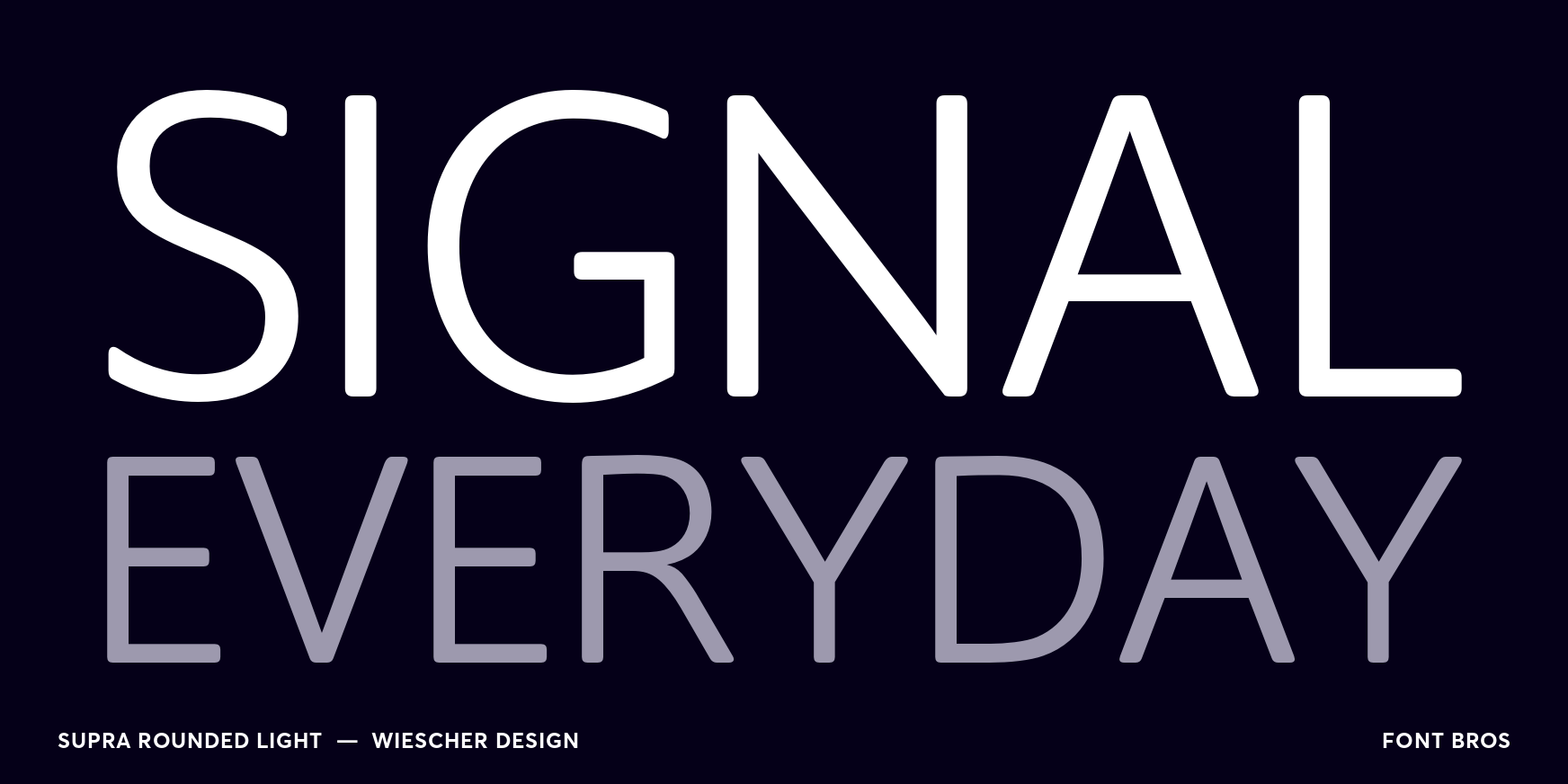 Supra Rounded Light Font Poster #2