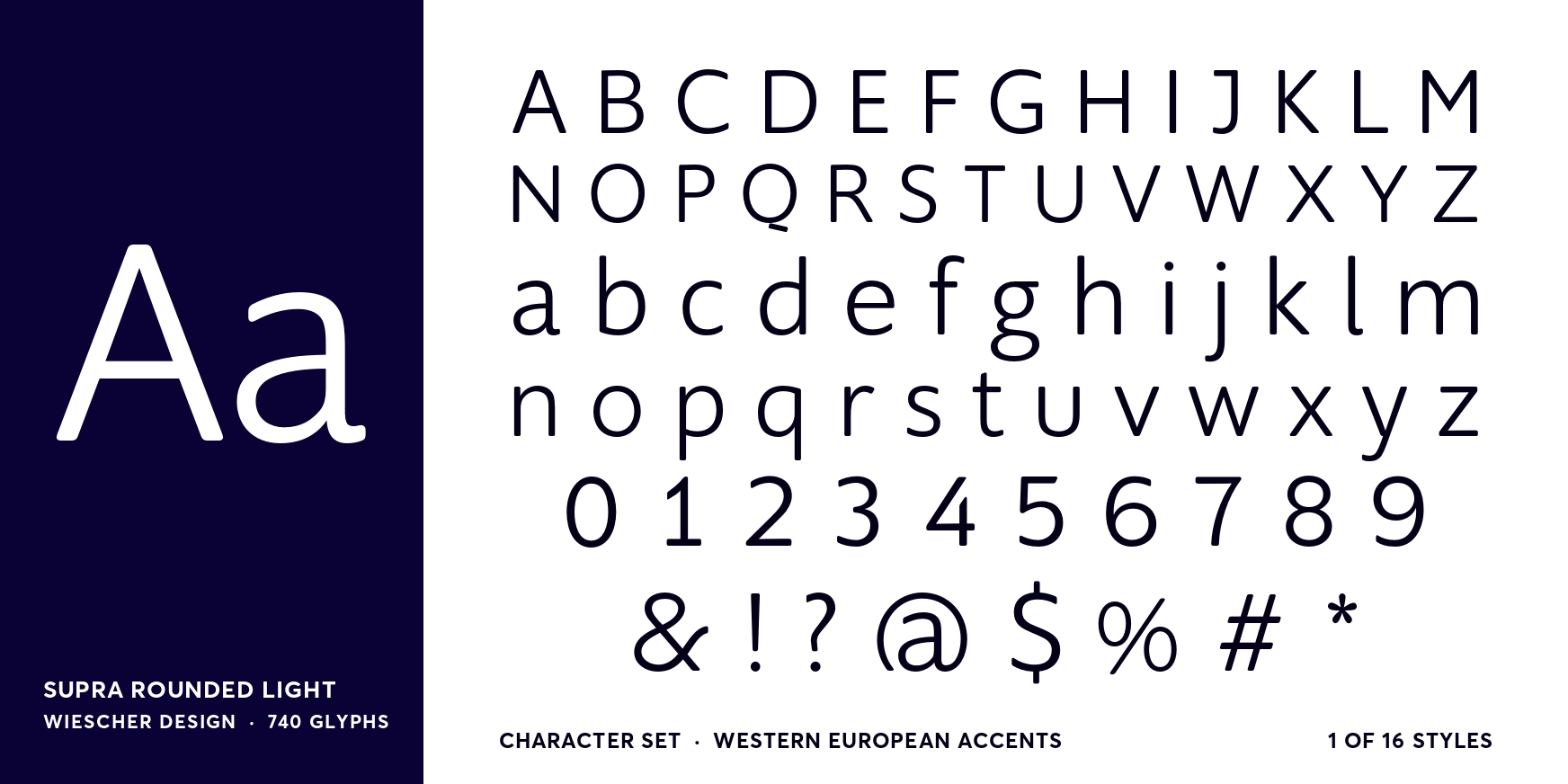 Supra Rounded Light Font Poster #4