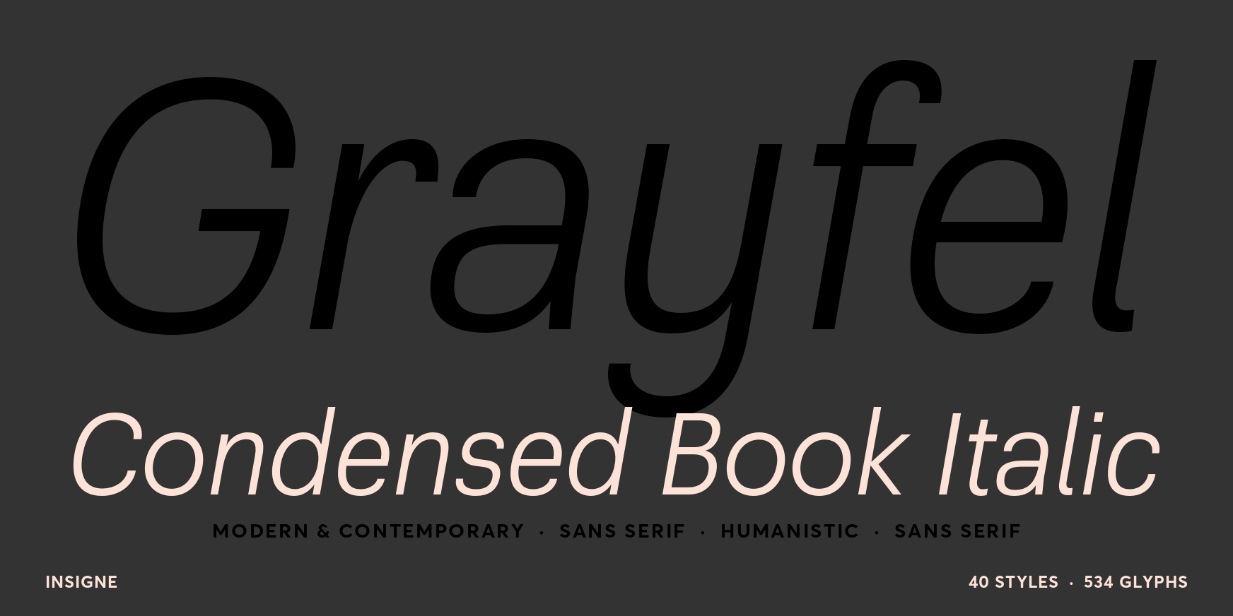 Grayfel Condensed Book Italic Thumbnail #1