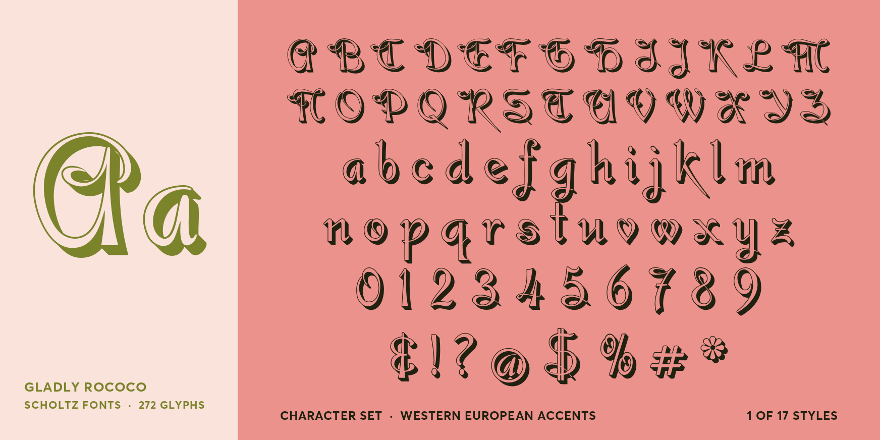Gladly Rococo Font Poster #4