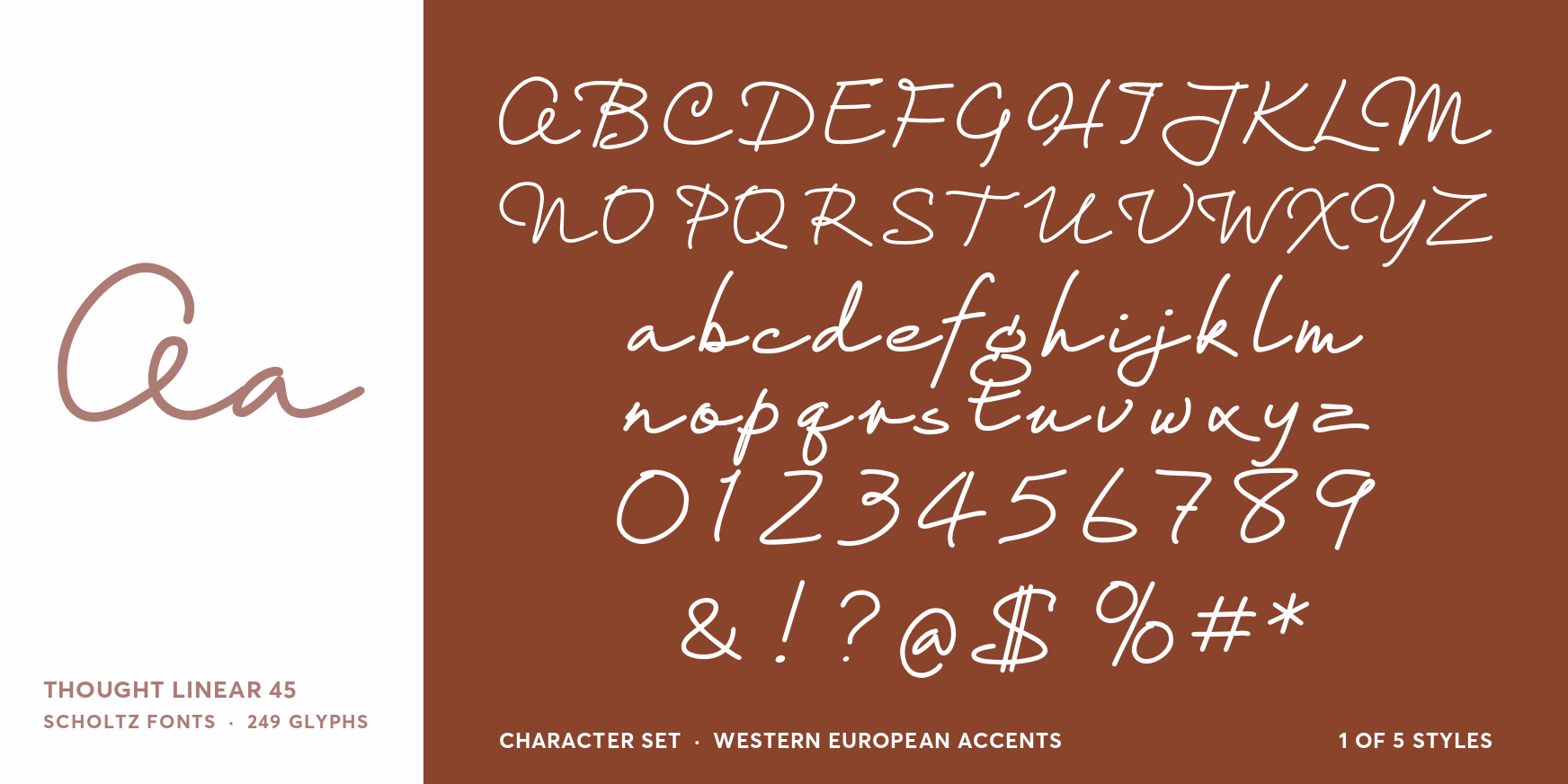 Thought Linear 45 Font Poster #4