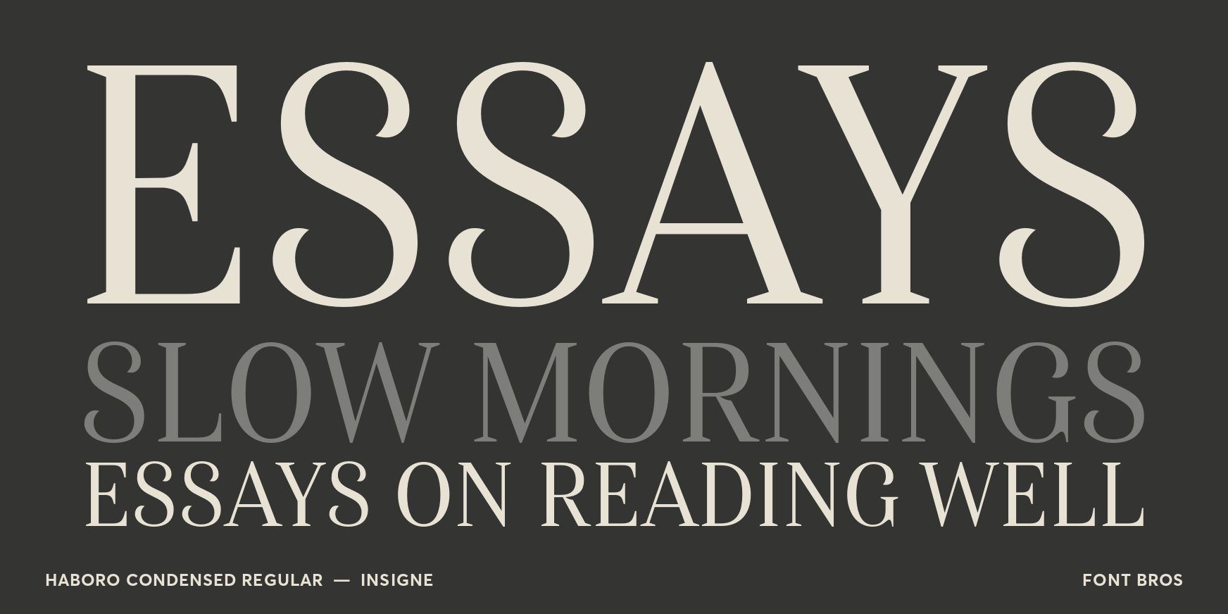 Haboro Condensed Regular Font Poster #2