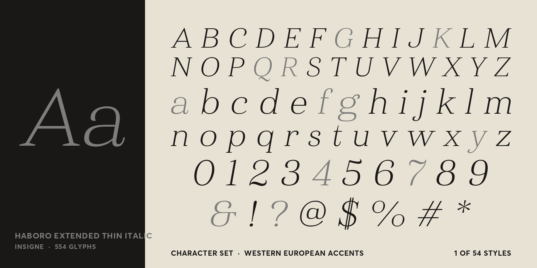 Haboro Extended Thin Italic Thumbnail #4